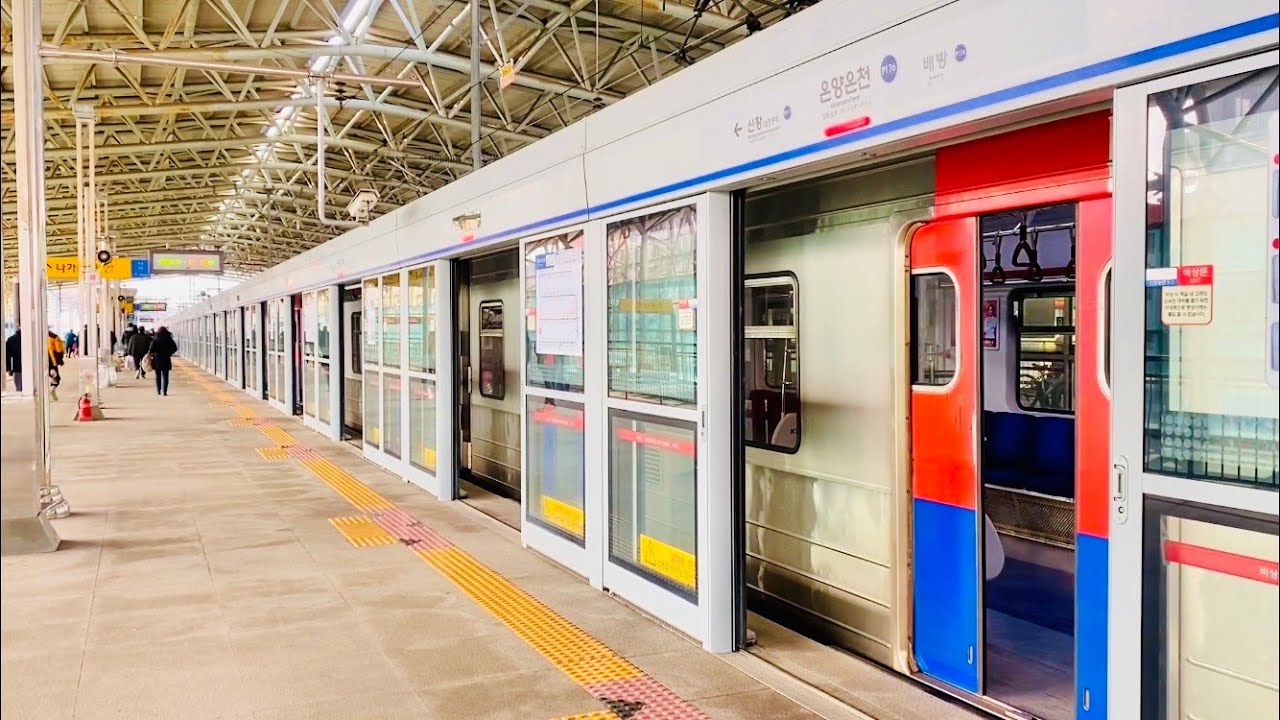 1호선 온양온천역의 전동차,기차들 / Onyangoncheon station trains