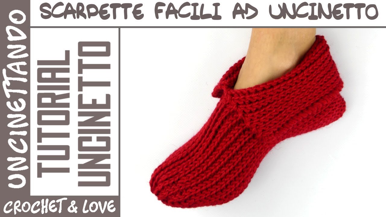 Scarpette all'uncinetto facili, veloci da fare e super morbide - Tutorial passo a passo