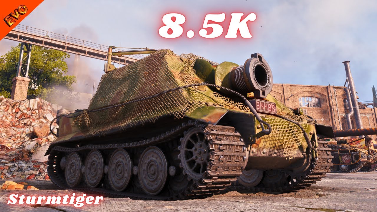 Sturmtiger 8,5 тыс. урона за 5 убийств и 3 тыс. урона за 3 убийства | World of Tanks | Мир танков