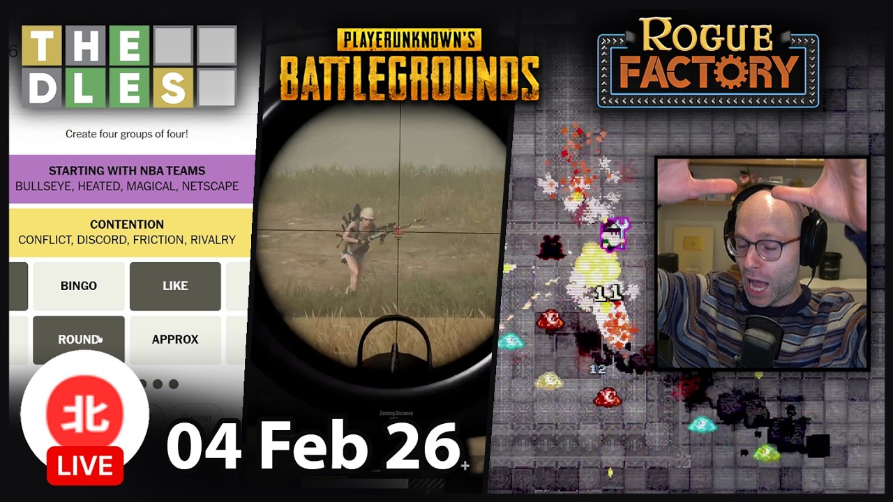 THE DLES / PUBG: Battlegrounds / Rogue Factory - 04 Feb 2026 - Unofficial Northernlion VOD