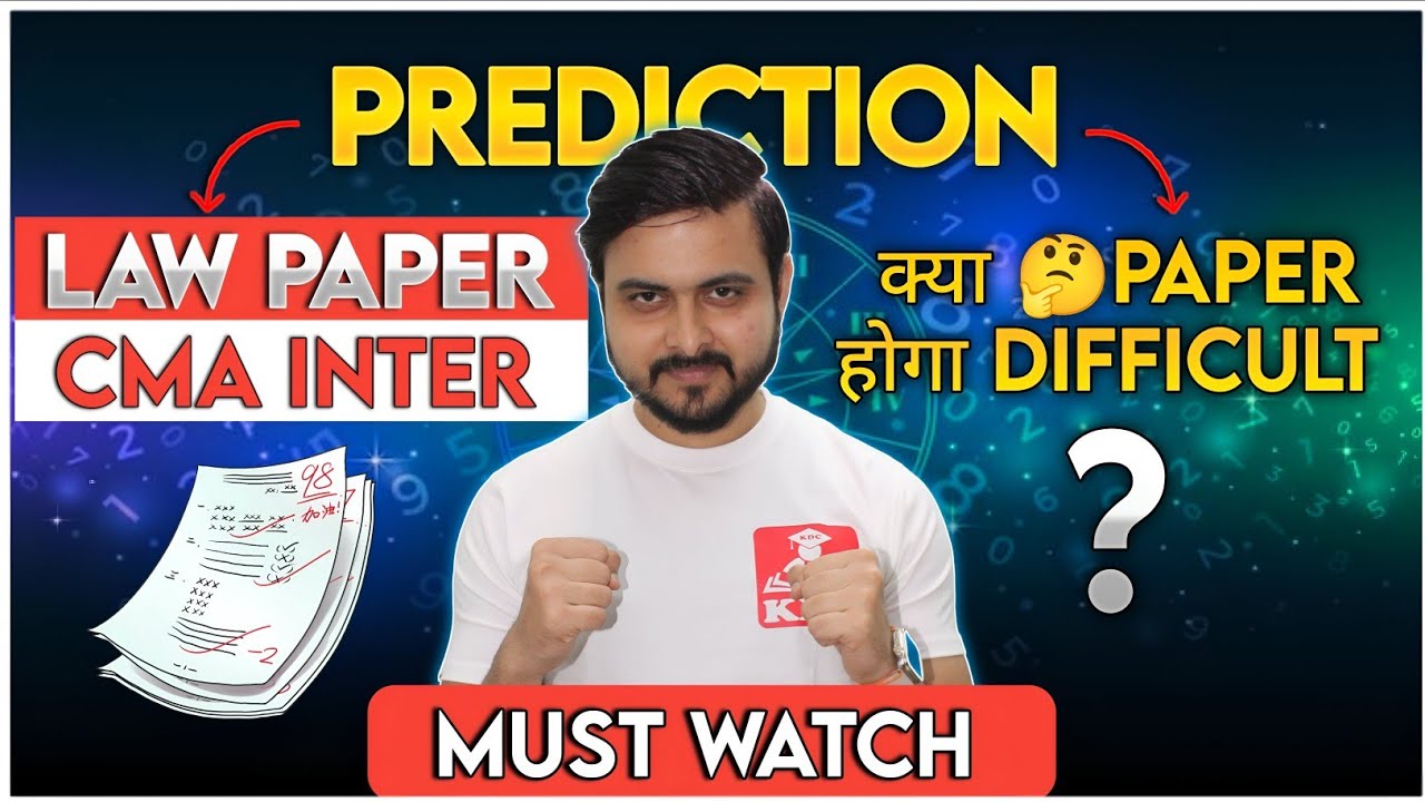 Law Paper Prediction 🔥 Will Paper be Difficult🤔 CMA Inter December 2025