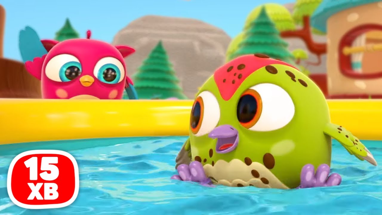 🦉💦 Совеня Хоп Хоп і Дятлик Тук Тук чистять свої крила в басейні! Мультфільми українською для дітей