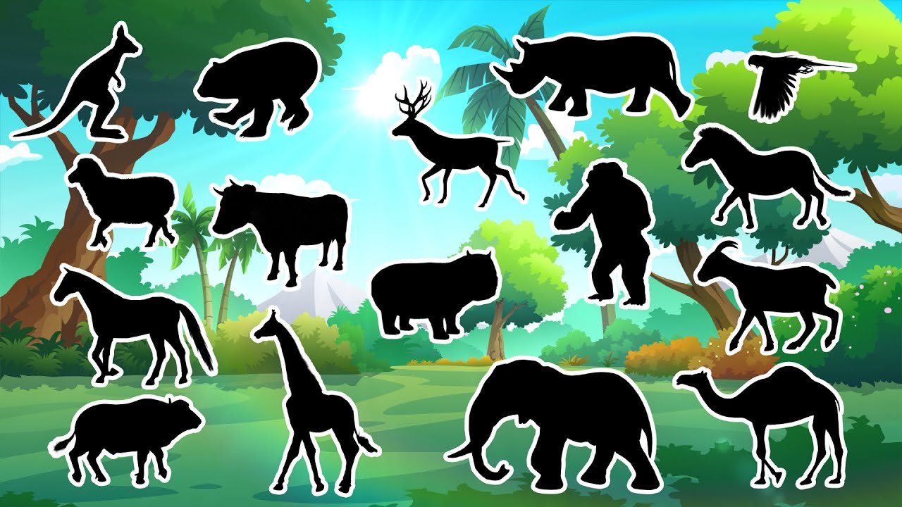 🦒 Adivinhe a Sombra Animal! Desafio Herbívoro para Crianças! 🐘
