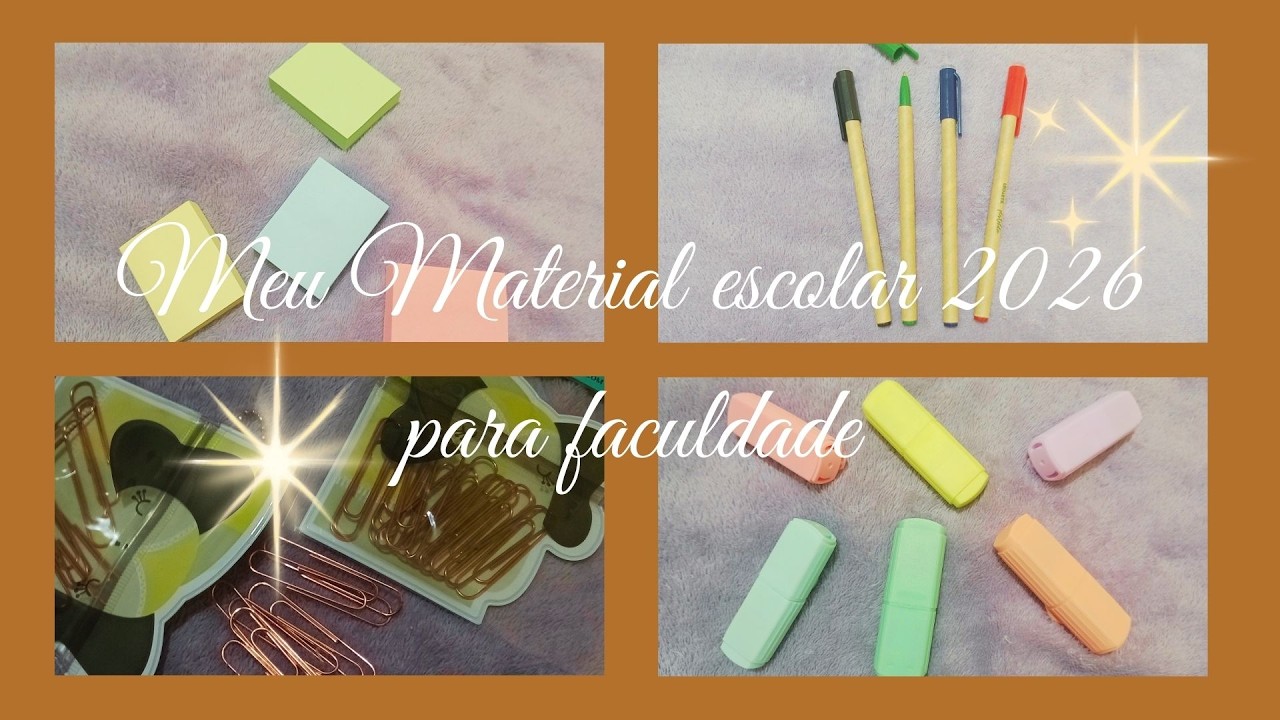 Material escolar para faculdade 2026