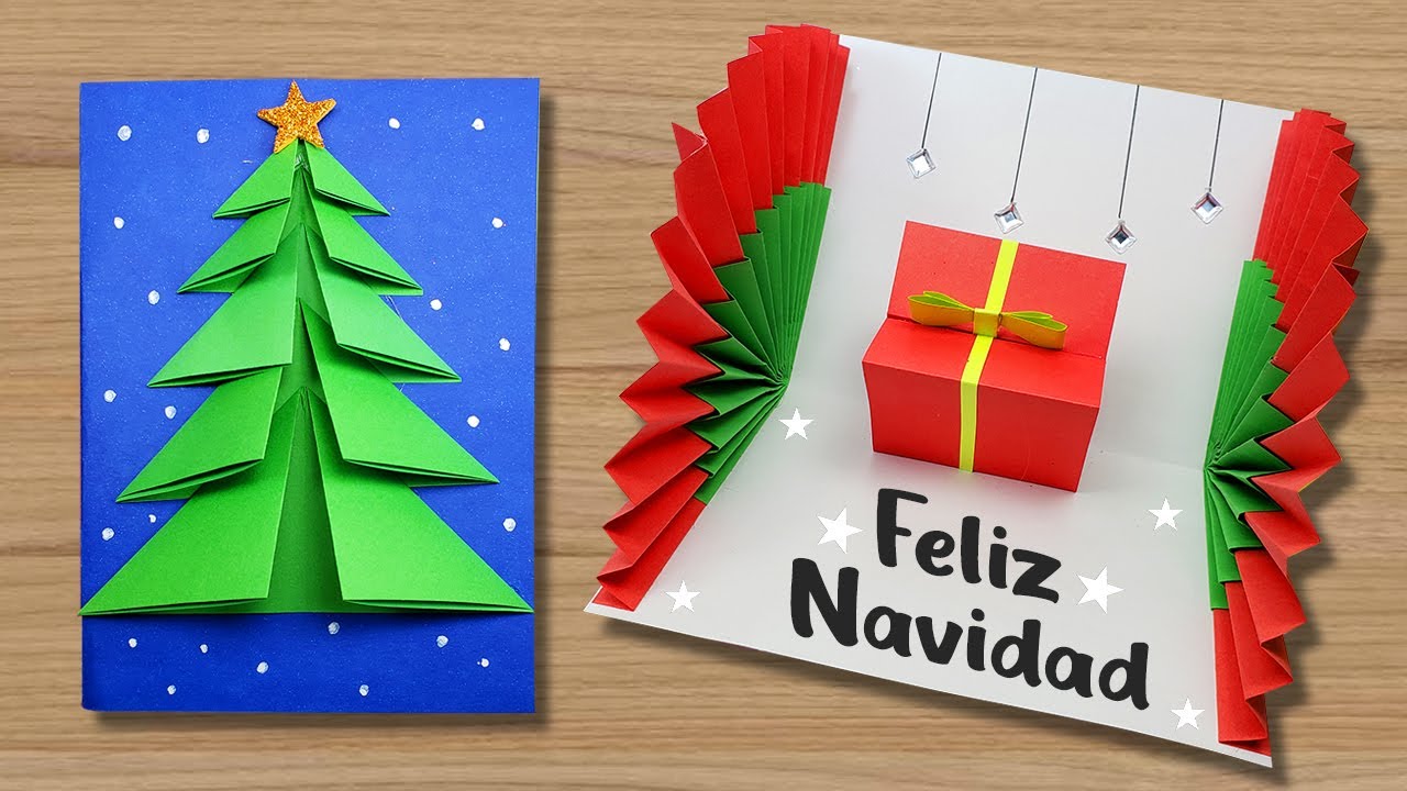 🎅🏼Tarjeta POP UP para navidad | Tarjeta hecha a mano | Christmas Card | Manualidades para Navidad 🌟