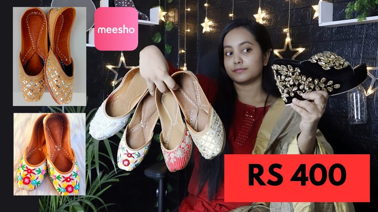 Meesho Footwear Haul | Meesho Mojaris | Meesho Party Wear Sandal | Best Punjabi Juttis Collection
