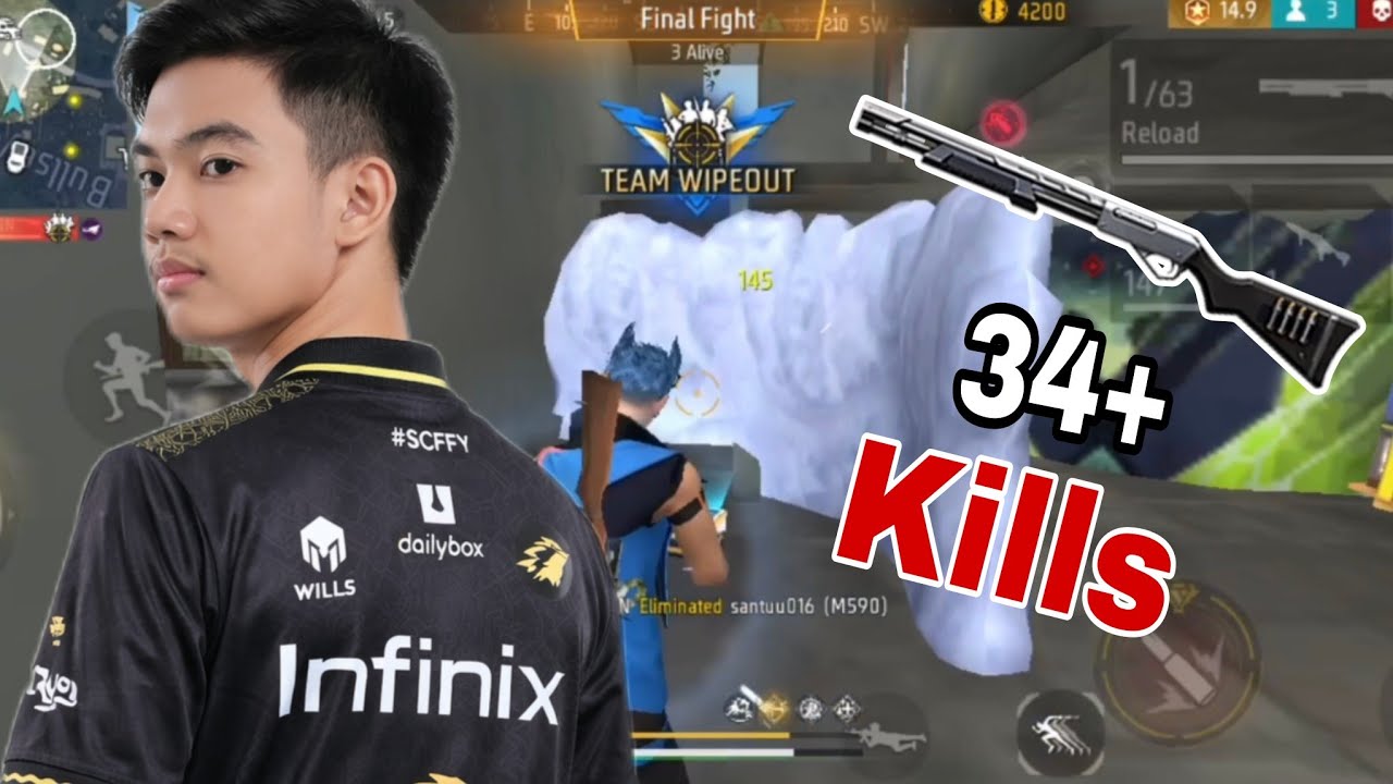 RUSHER   INF.SAIFA  Solo vs Squad 🎯 Eliminate - 37