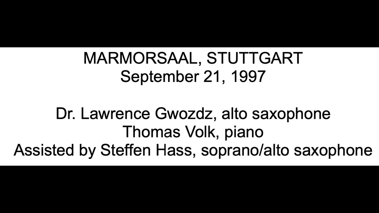Marmorsaal Recital, Stuttgart (9/21/97)