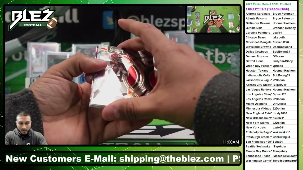 2023 PANINI SELECT FOOTBALL FOTL 1 BOX BREAK #74 PICK YOUR TEAM