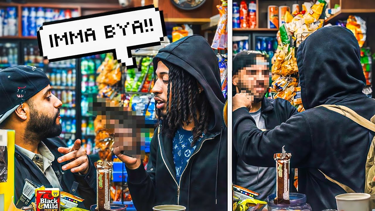 Things started getting heated when he cut off Customer in the Hood