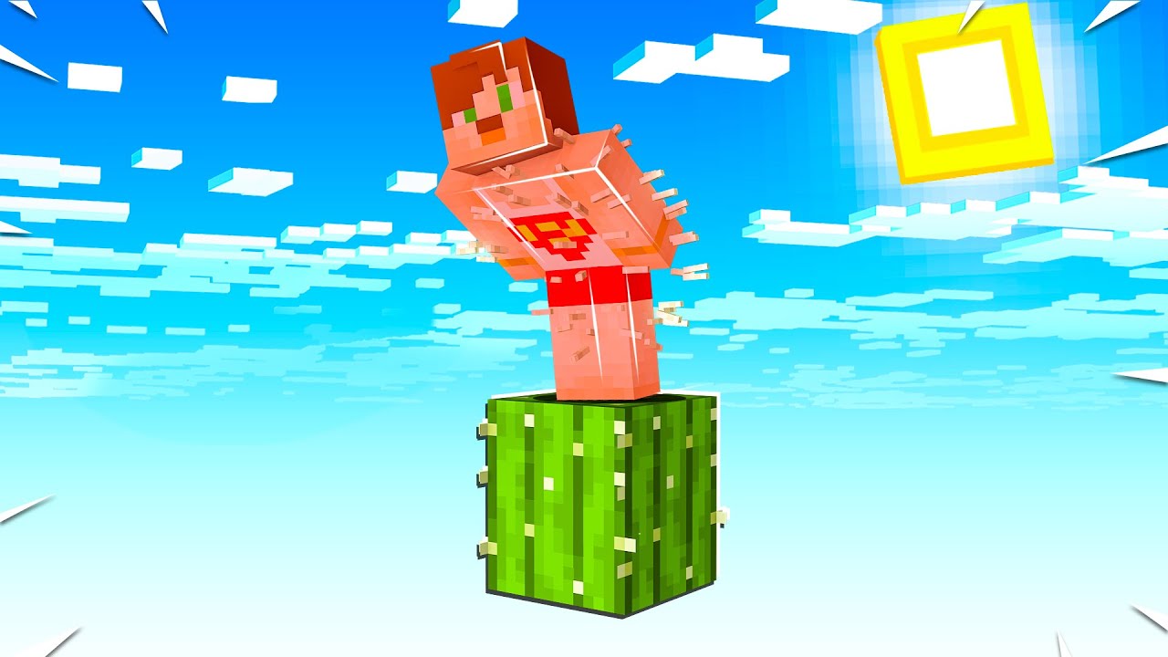 Minecraft AMA tek blok kaktüs 🌵
