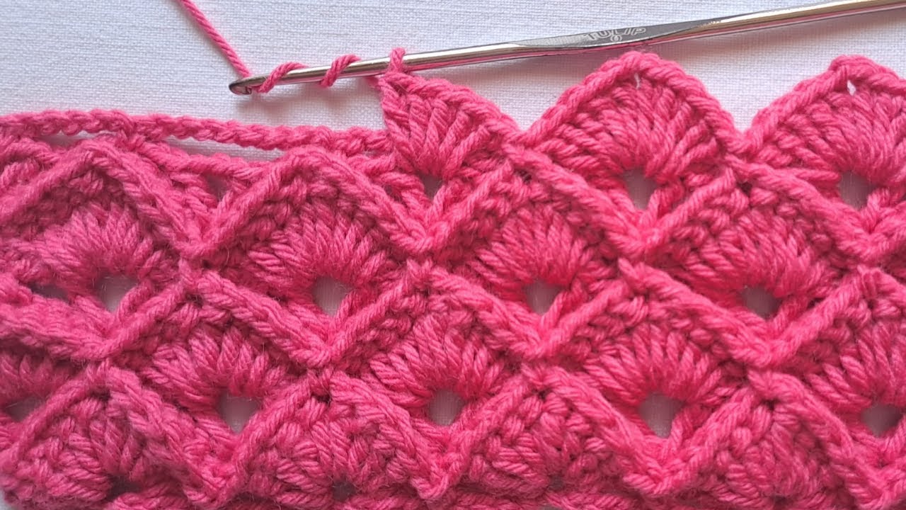 Punto Abanico a Crochet para Manta de Bebé/Baby Blanket Crochet Tutorial/Tejido Crochet/Aula Crochê