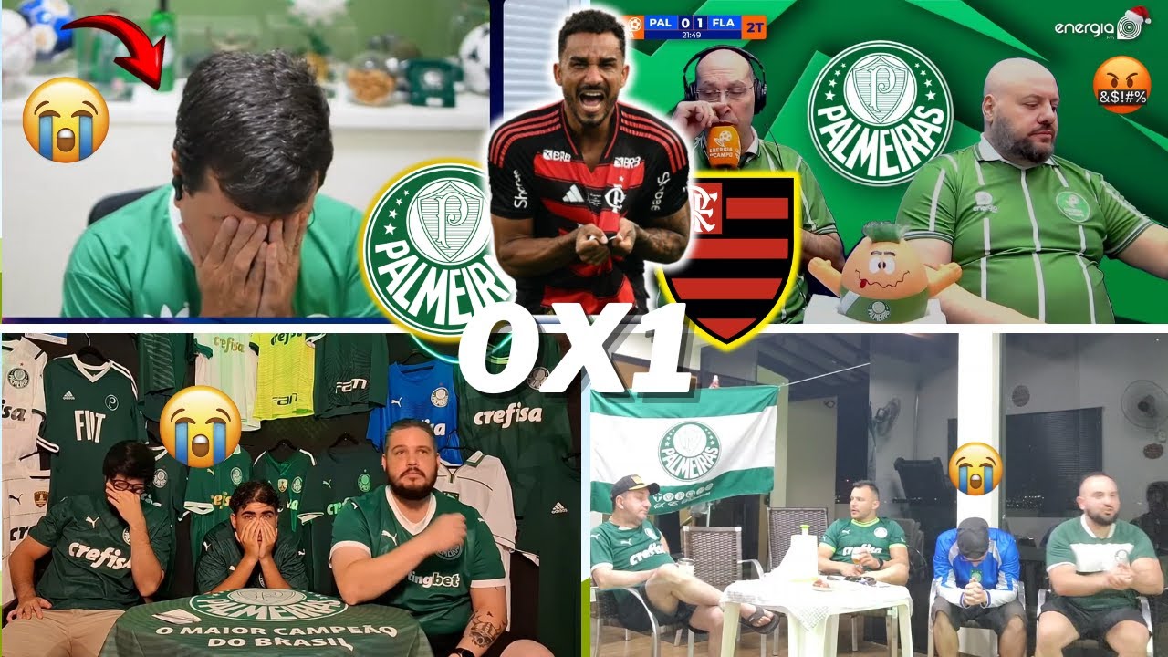 REA&Ccedil;&Otilde;ES DOS PALMEIRENSES E CHORO AO VIVO | PALMEIRAS 0 X 1 FLAMENGO | LIBERTADORES 2025
