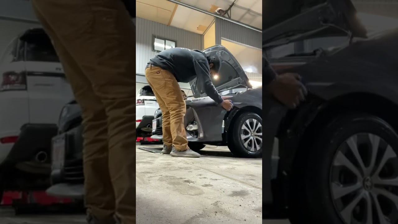 2021 Toyota Prius front cover removal #shorts #subscribe #youtubeshorts #bodyshop