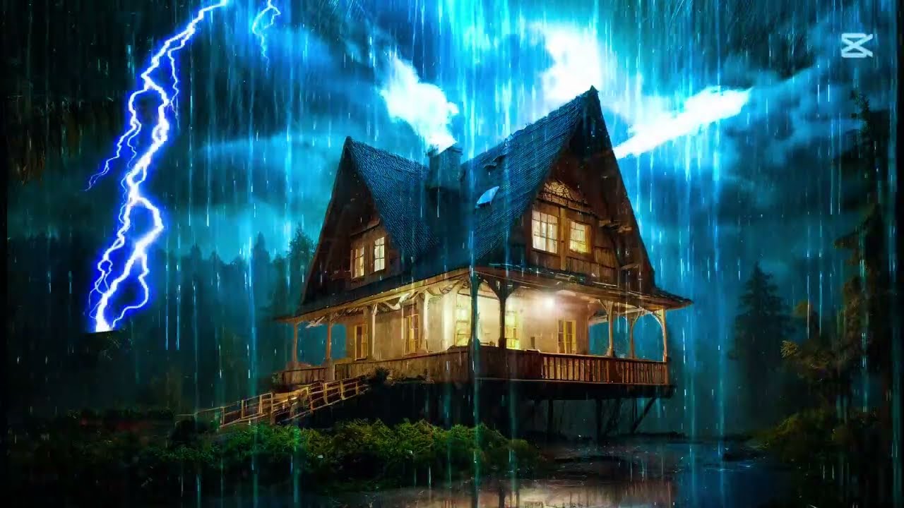 Relaxing Rain, Heavy Thunderstorm Sounds, Thunder & Lightning Ambience for Sleep, Asmr, Sleep, Relax