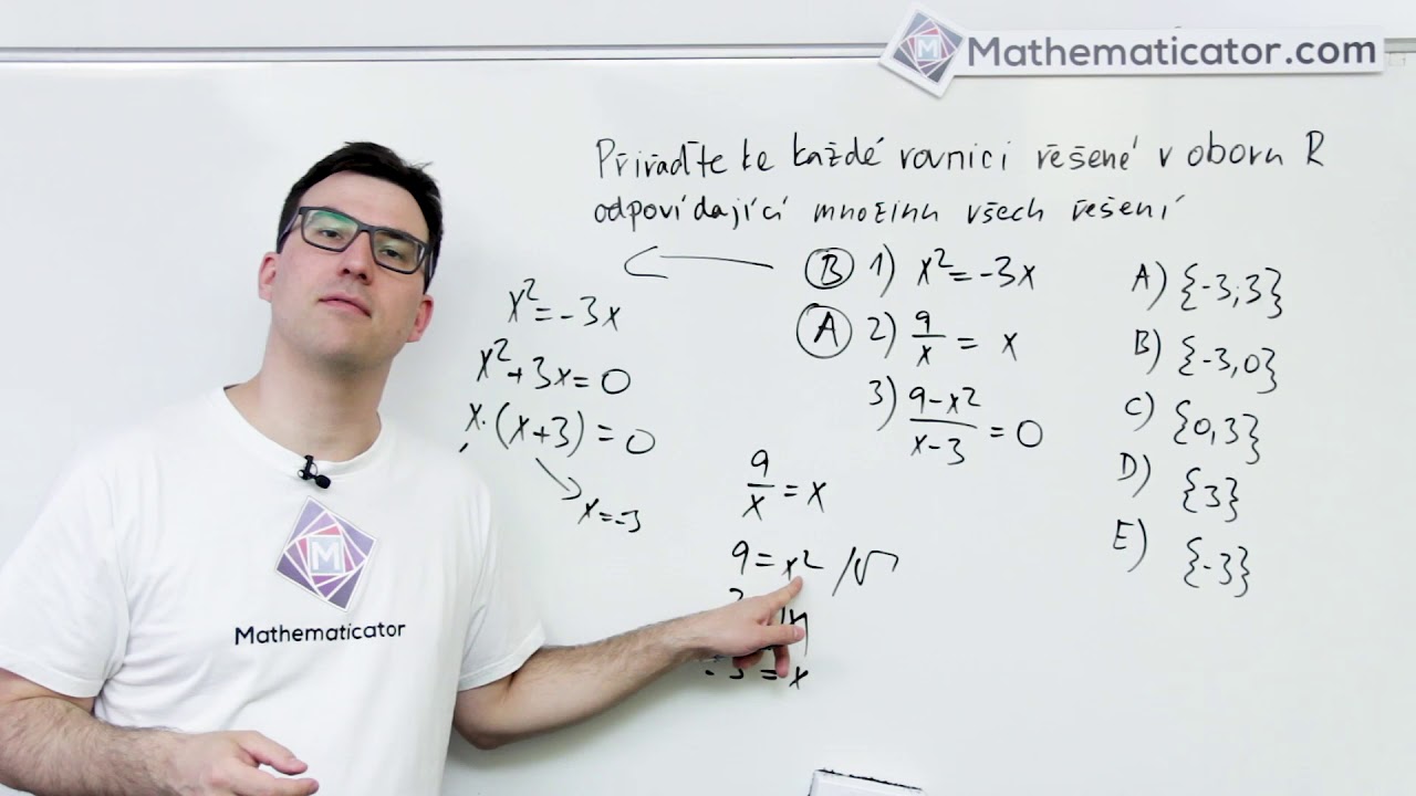 Maturita 2018 - 24. Několik rovnic