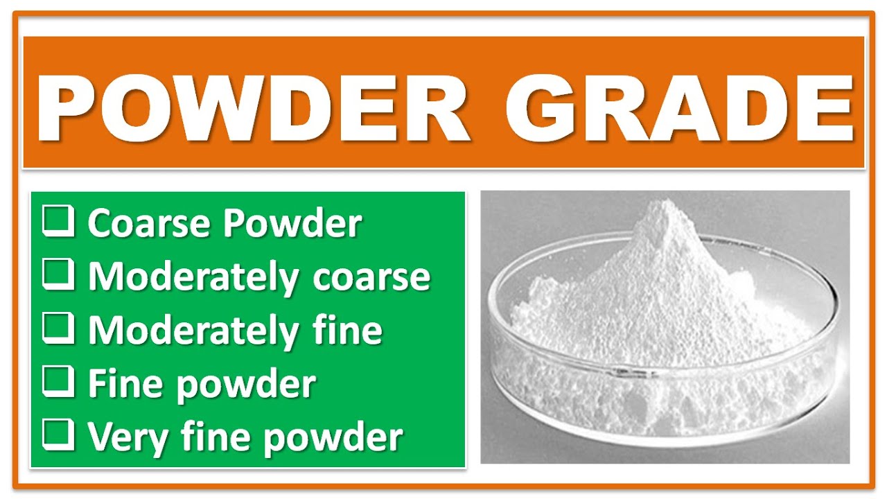 POWDER GRADE | STANDARDS OF POWDER | IP GRADE & CLASSIFICATION OF POWDER |