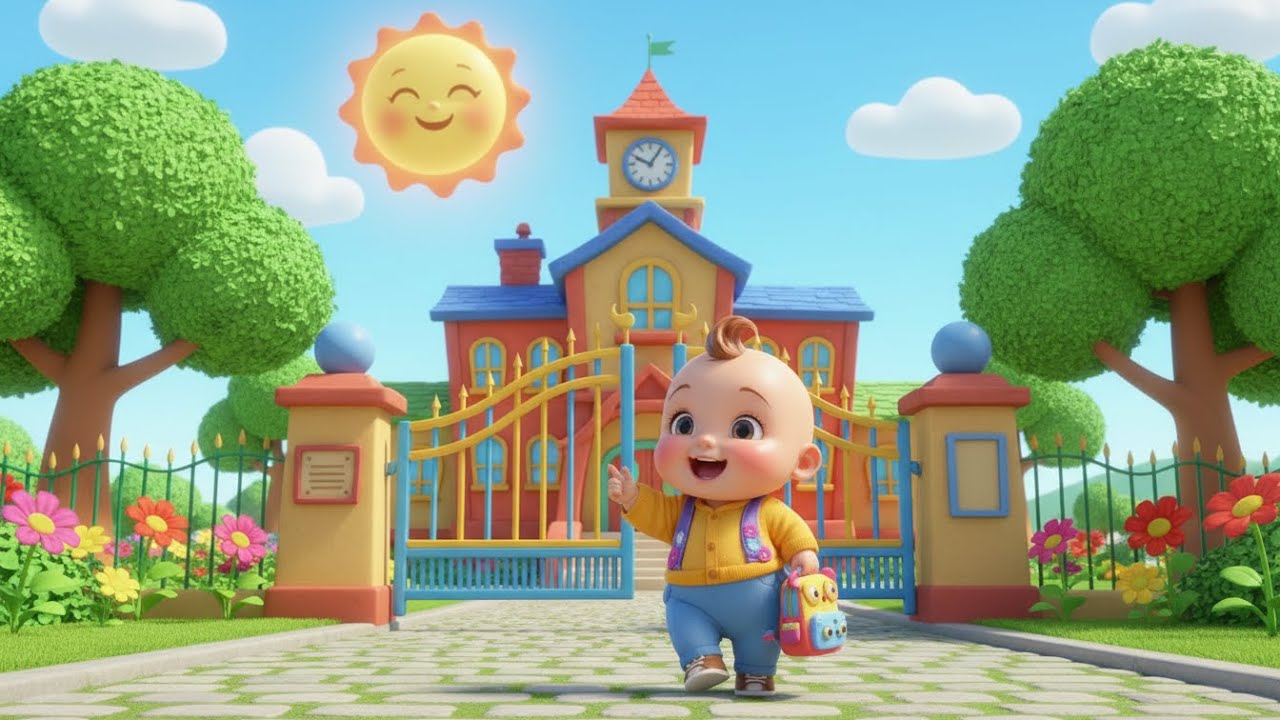 🎵 Baby First Day at School Adventure | kids nursery rhymes | Baby Song, School Fun for Toddlers 🏫🎒