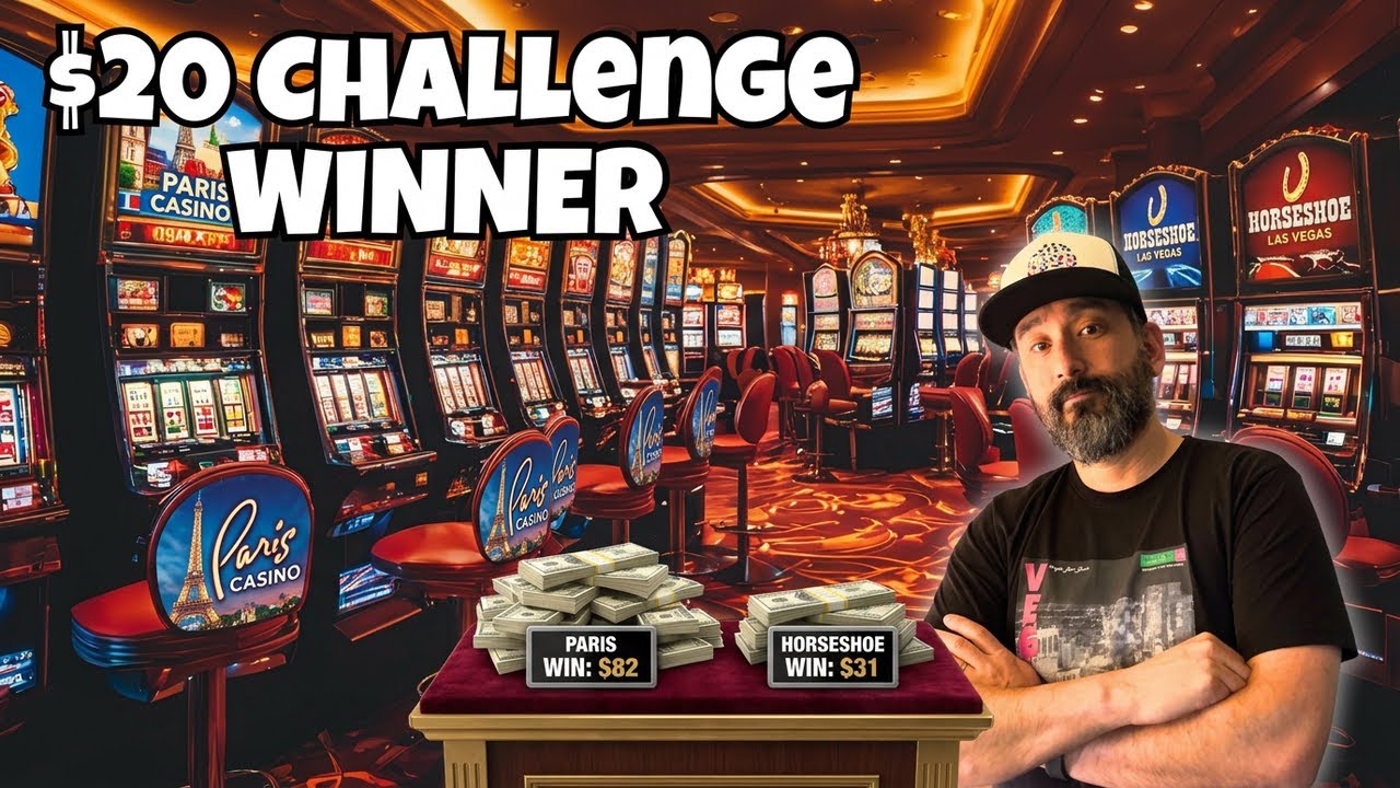 Which Casino Wins BIGGEST? Paris Las Vegas vs Horseshoe Las Vegas $20 Challenge!