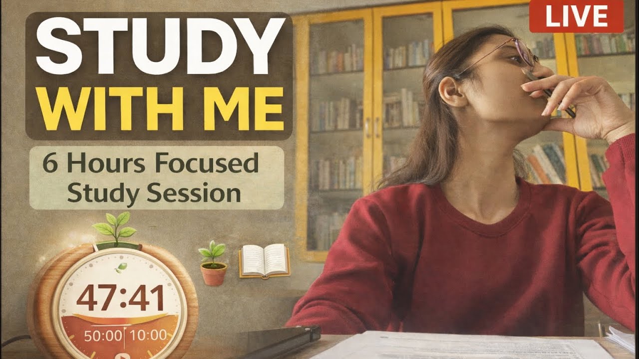17.01.26 📚 Study With Me LIVE | 13 Hour Silent Study Session | Beat Procrastination Together