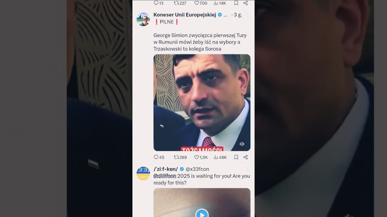 George Simion zwycięzca pierwszej tury wybor&oacute;w w Rumunii