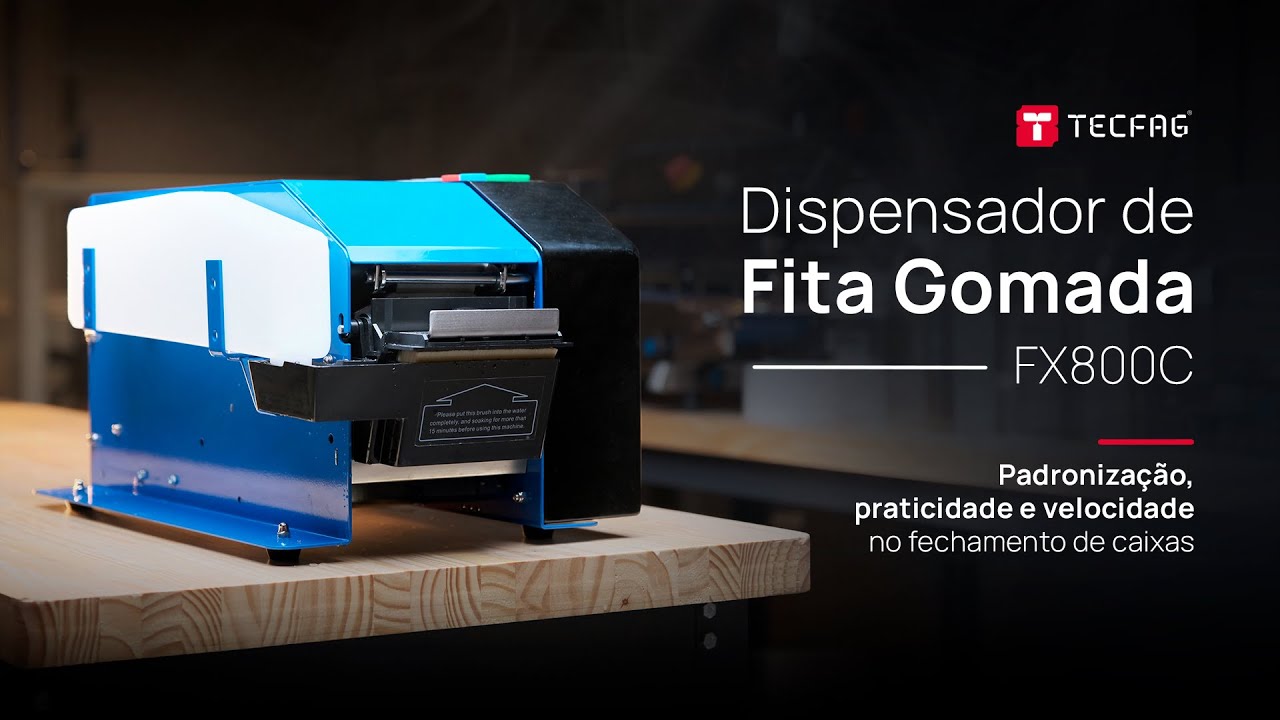 Dispensador de Fita Gomada FX800C | Libere a Próxima Fita Automaticamente