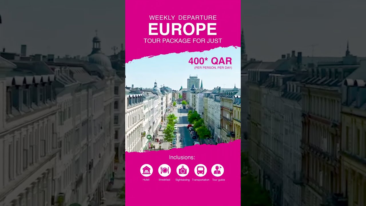 Here's your chance to explore Europe in all its beauty for just 400* QAR #gomosafer #travel #qatar