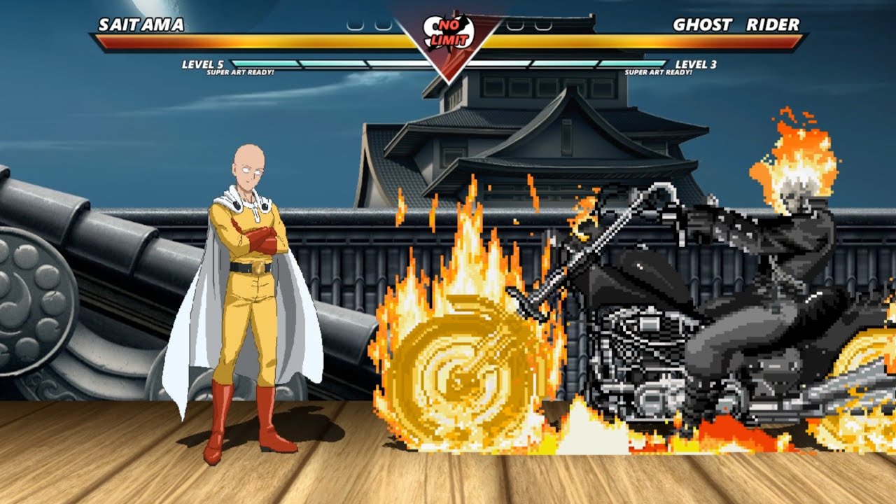 SAITAMA vs GHOST RIDER - Amazing epic fight battle !