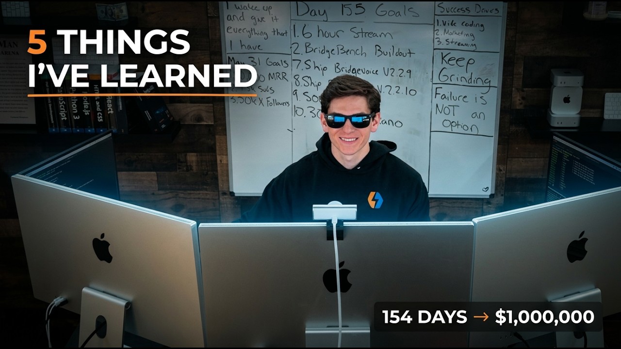 5 Things I've Learned After 154 Days Of Vibe Coding An App Until I Make $1,000,000