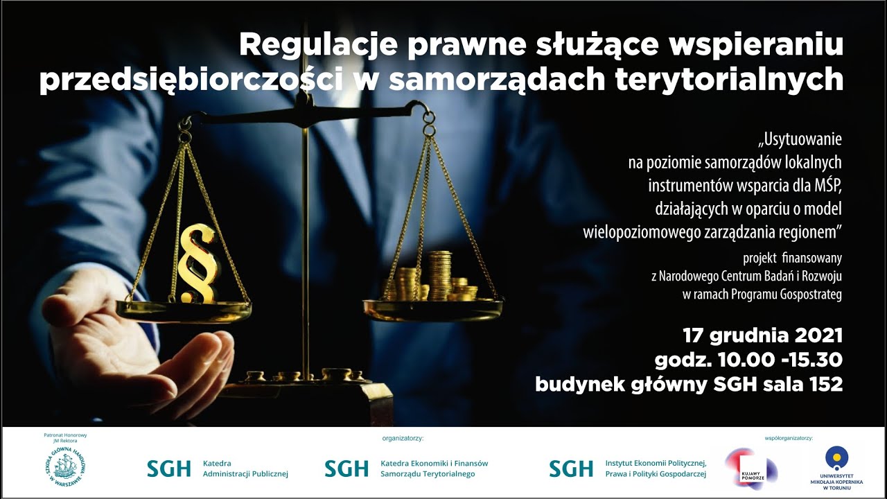 Regulacje prawne służące wspieraniu przedsiębiorczości w samorządach terytorialnych