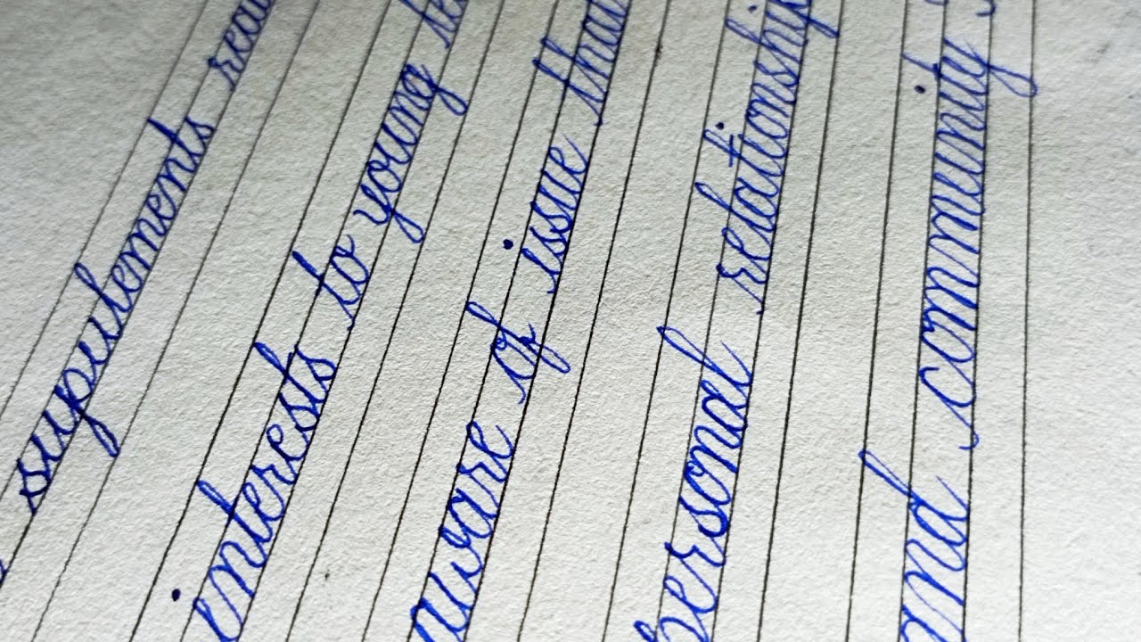 How to write beautiful handwriting 
