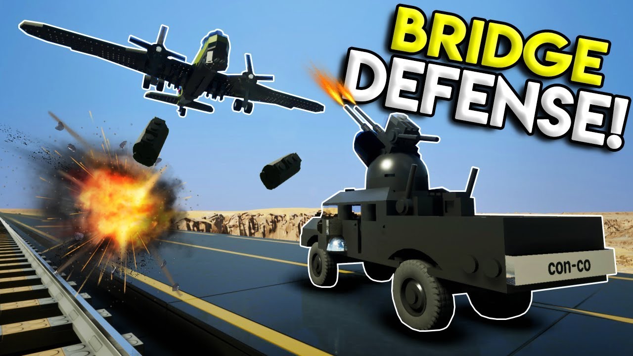 LEGO ANTI AIR BRIDGE DEFENSE CHALLENGE! - Brick Rigs Multiplayer Gameplay Challenge