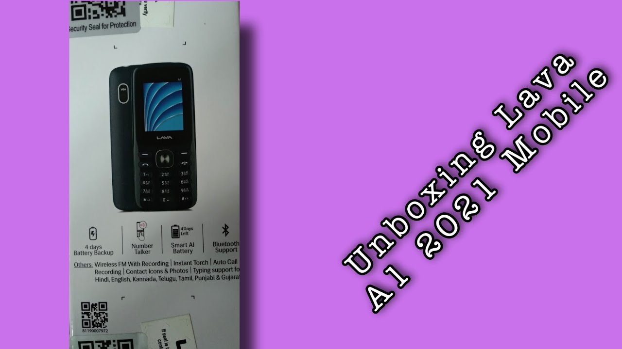 LAVA A1 2021 Mobile Unboxing & Review