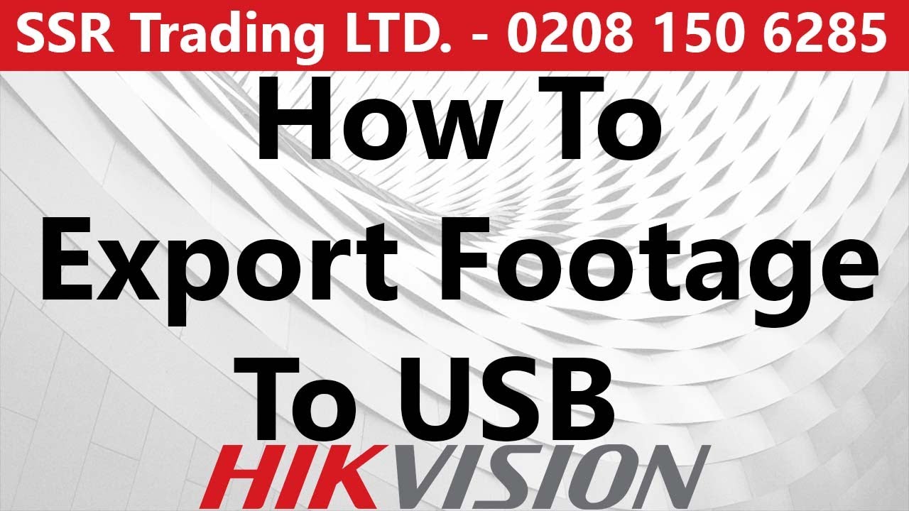 Как экспортировать сохраненное видео на USB с жесткого диска Hikvision CCTV DVR NVR Surveillance HDD