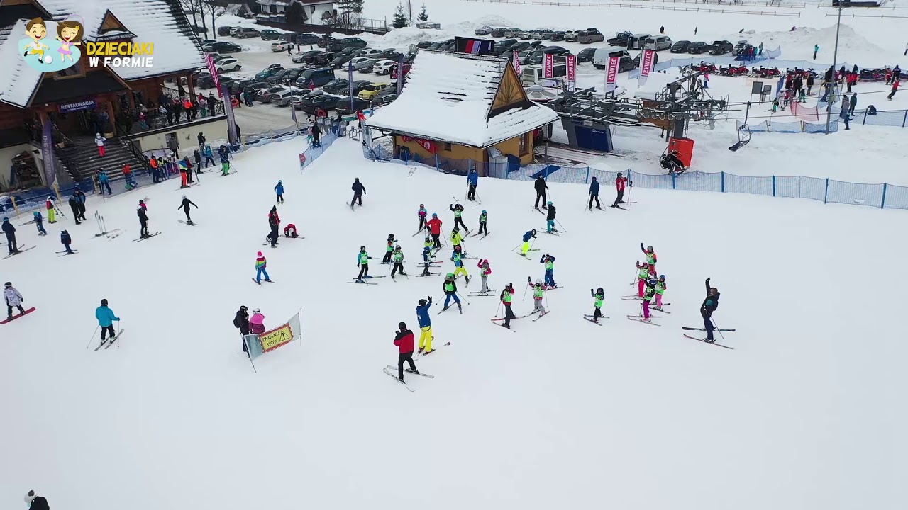 Narciarze - lot ptaka, Kościelisko 2019