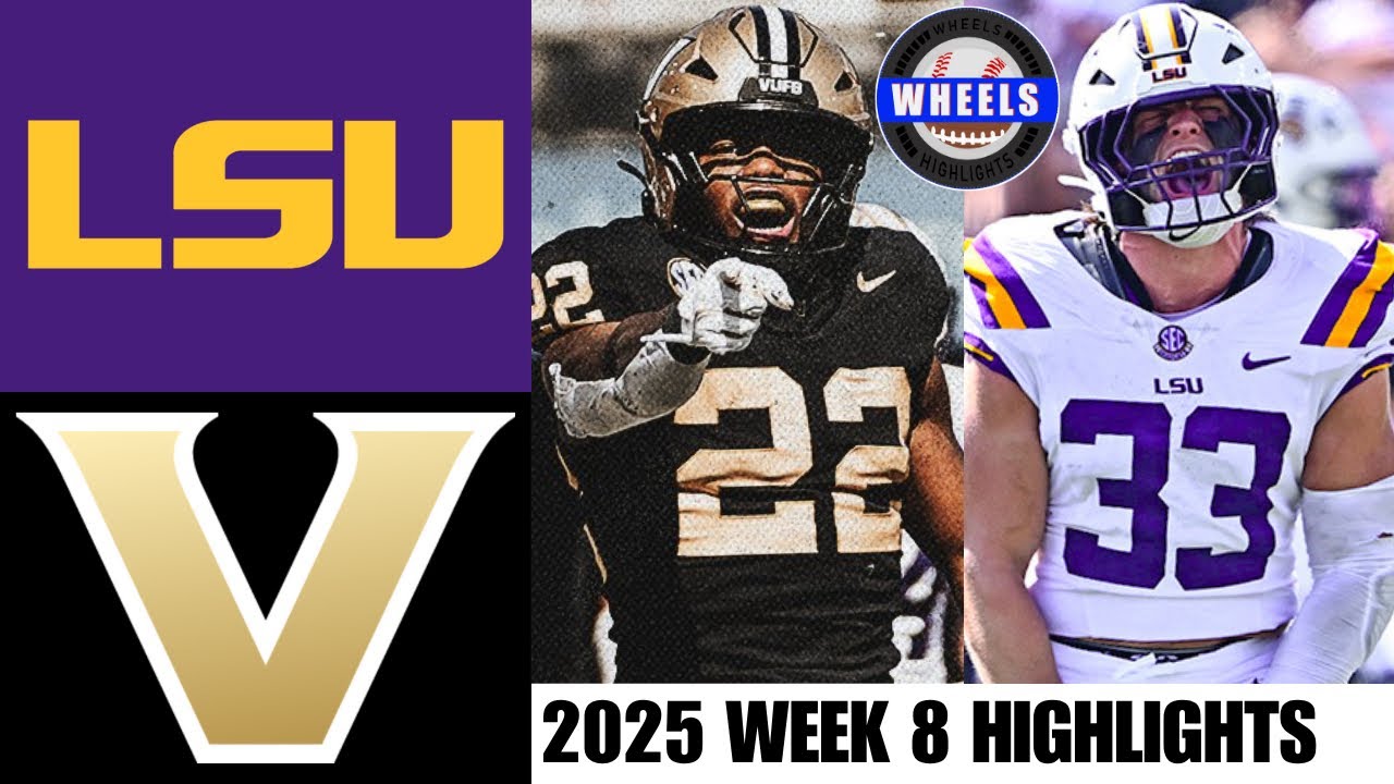 №10 LSU против №17 Vanderbilt | Неделя 8 | Лучшие моменты студенческого футбола 2025 года