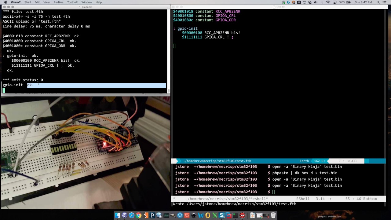 Mecrisp Forth on STM32 Microcontroller (blue pill)