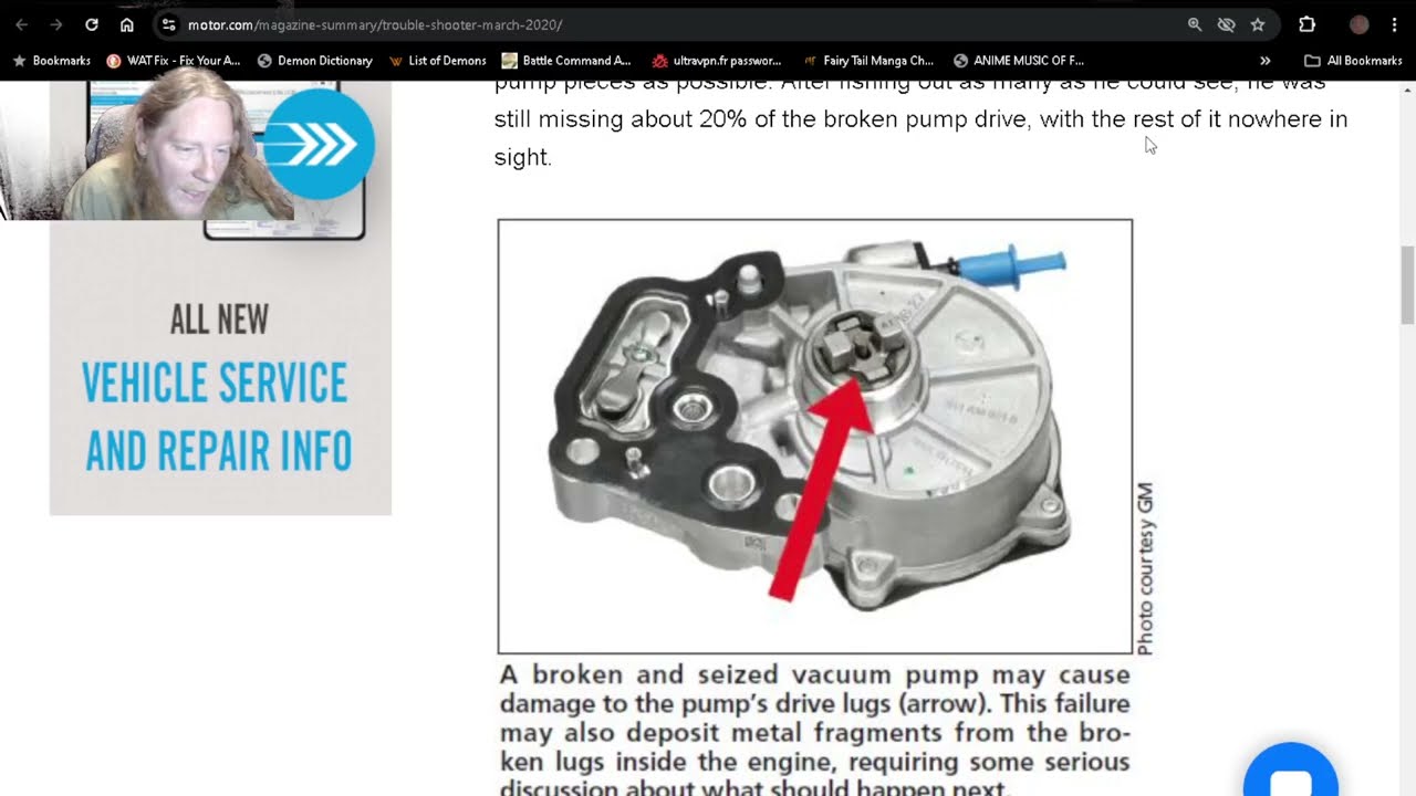 2016 Chevy Malibu 1.5 turbo vacuum pump replacement update