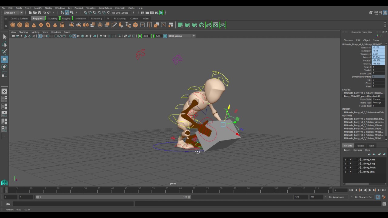 Using Locators to Keep Your Character's IK Hands Mobile While Constrained to an Object