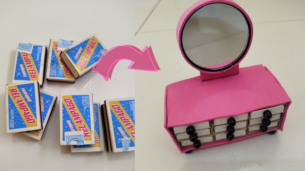 De cajas de fósforos vacías a mini gavetero - mini drawer made with empty matchboxes 