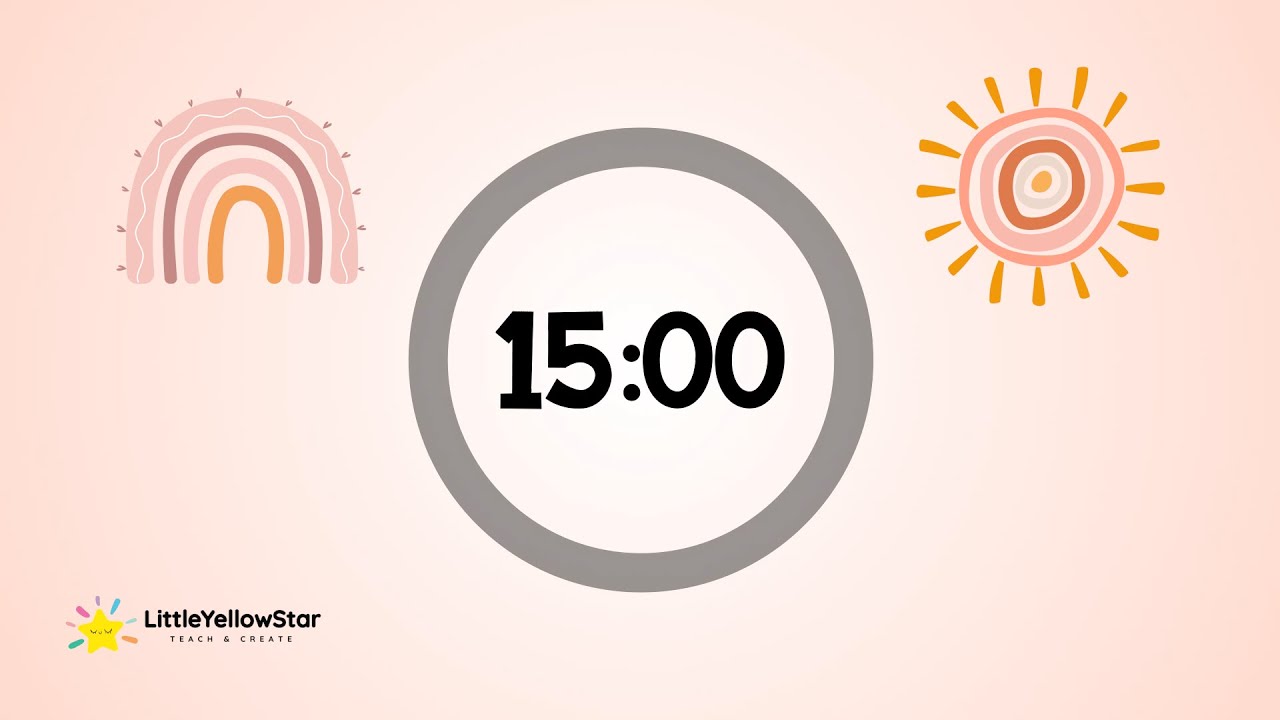Boho Timer For Kids - 15 Minutes Countdown Timer For Kids With Lofi Music | Lofi Classroom Timer