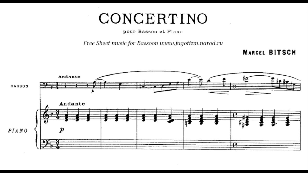 Bitsch: Bassoon Concertino (1948) / Jensen &middot; Kitagawa