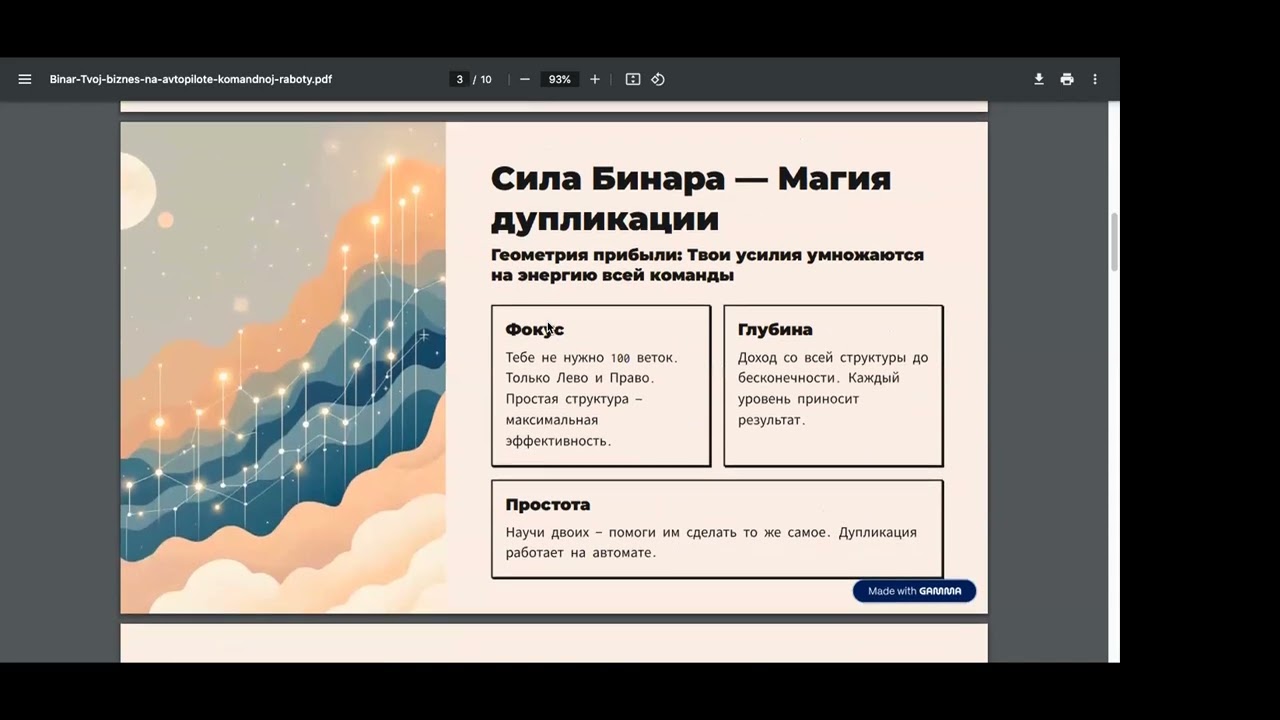 Тренинг Бинарный маркетинг против линейного.