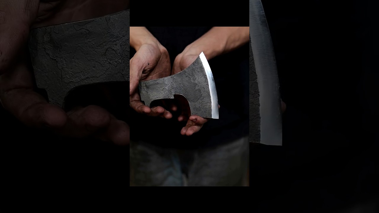 Forging Special Hjartum Carving Axe #forgedfromiron #medievalblacksmith #axe #forging #powerhammer
