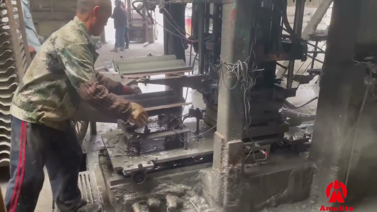 Real Factory Flow! 🚀 See our Amulite Cement Tile Machine in Full Swing!