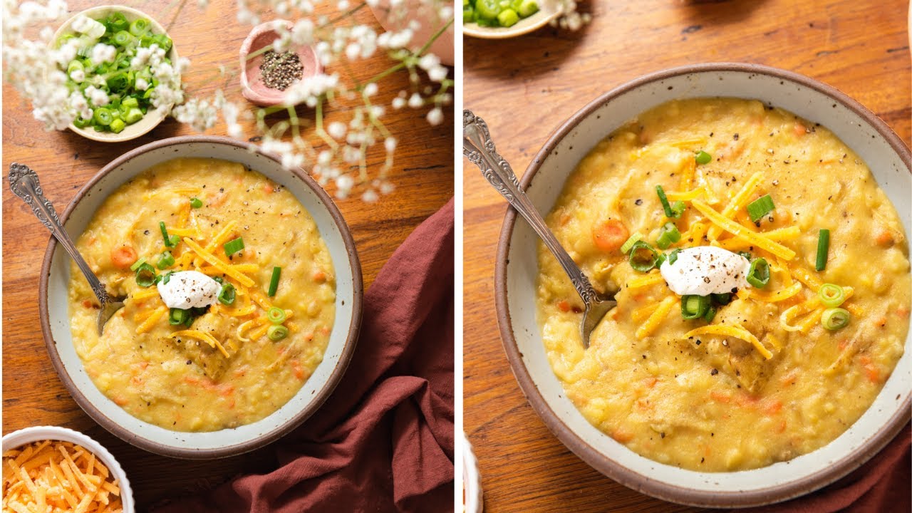 Простой и сливочный веганский картофельный суп (рецепт в одной кастрюле!)