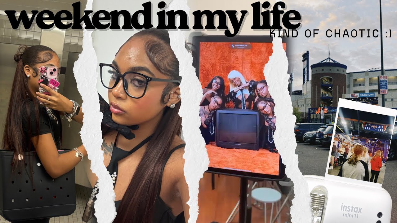 WEEKEND IN MY LIFE;) 🫧| baseball game, photo shoot, hair appointment, make up, chitchat||