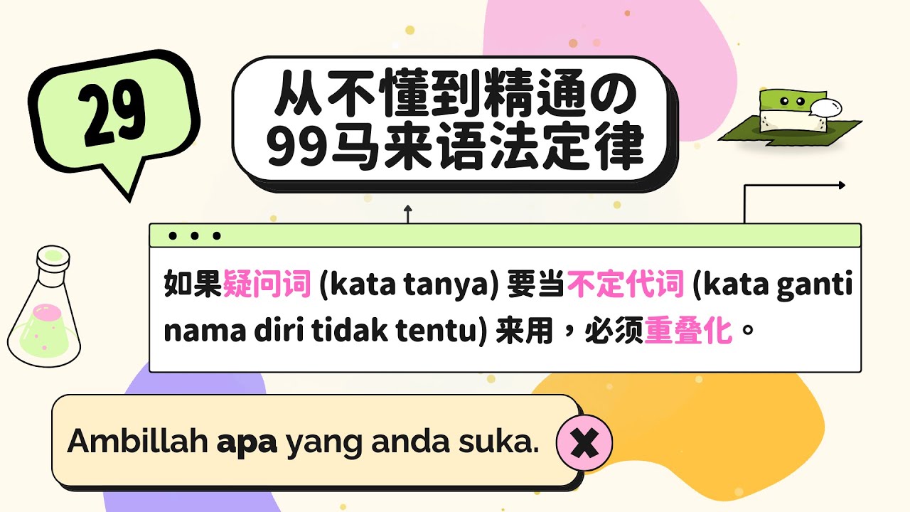 【#29】Apa vs Apa-apa, Mana vs Mana-mana, Siapa vs Sesiapa【从不懂到精通的99马来语法定律】