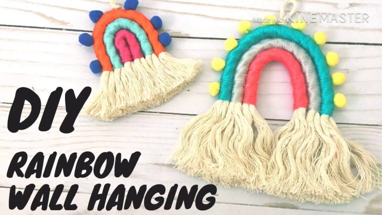 DIY Rainbow Wall Hanging Easy Step by Step Tutorial