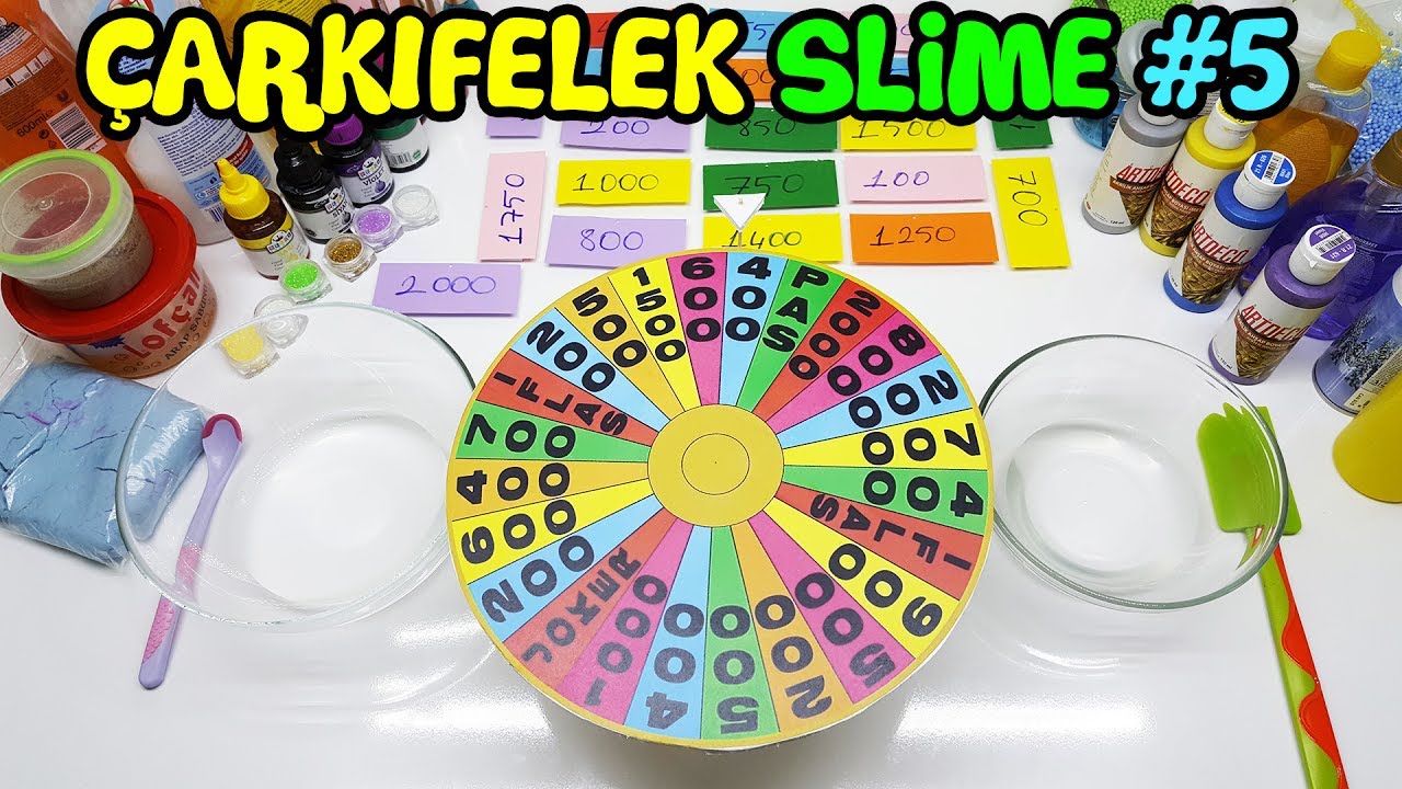 Zorlu Çarkıfelek Slime Challenge #5 Eğlenceli Slime Yarışması - En Güzel Slime Kimin?